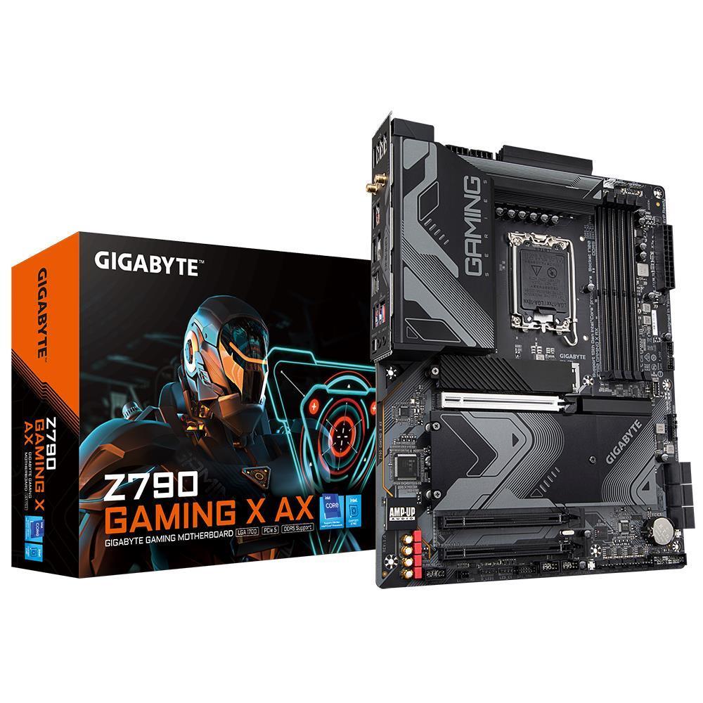 Mainboard GIGABYTE Intel Z790 LGA1700 ATX Memory DDR5 Memory slots 4 1xPCI-Express 4.0 16x 1xPCI-Express 5.0 16x 4xM.2 1xHDMI 1xDisplayPort 4xUSB 2.0 5xUSB 3.2 1xUSB-C 1xOptical S/PDIF 1xRJ45 2xAudio port Z790GAMINGXAX1.2