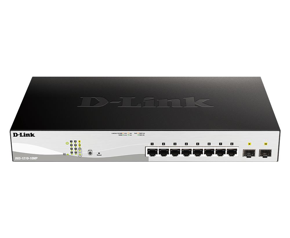 Net Switch 10PORT 10/100/1000/2SFP DGS-1210-10MP/E D-Link