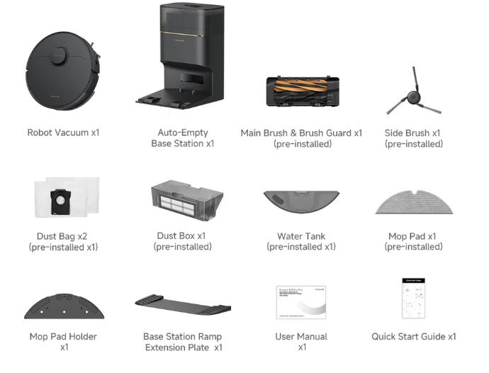 Робот-пилосос D20 PRO PLUS BLACK RLD43SD-BL DREAME на малюнкі №4