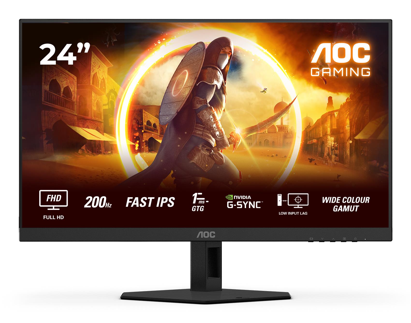 LCD Monitor|AOC|23.8 "|1920 x 1080 pixels|Full HD|Native aspect ratio 16:9|LED|Flat|24G4HRE