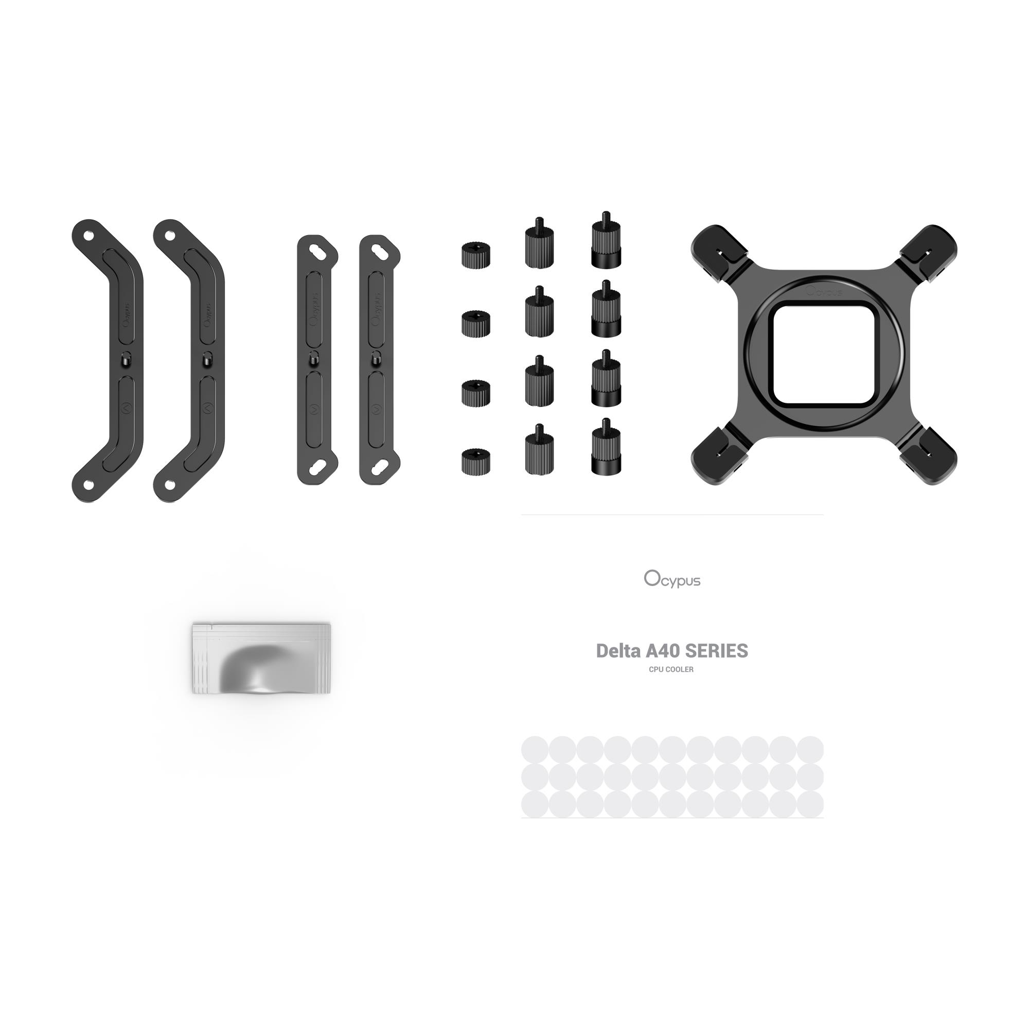 Система охолодження для компютерного процесора DELTA A40 WH ARGB (DELTA-A40-WH1NAWN00X-GL) OCYPUS на малюнкі №10