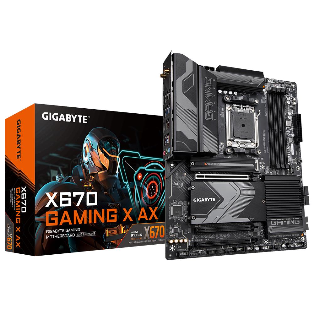 Mainboard|GIGABYTE|AMD X670|SAM5|ATX|Memory DDR5|Memory slots 4|1xPCI-Express 3.0 16x|1xPCI-Express 4.0 16x|2xM.2|1xHDMI|4xUSB 2.0|8xUSB 3.2|1xUSB-C|1xRJ45|3xAudio port|X670GAMINGXAX1.0