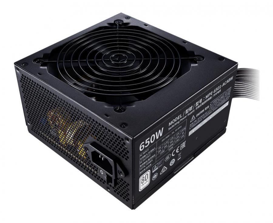 Power Supply | COOLER MASTER | 650 Watts | Efficiency 80 PLUS | PFC Active | MTBF 100000 hours | MPE-6501-ACABW-EU