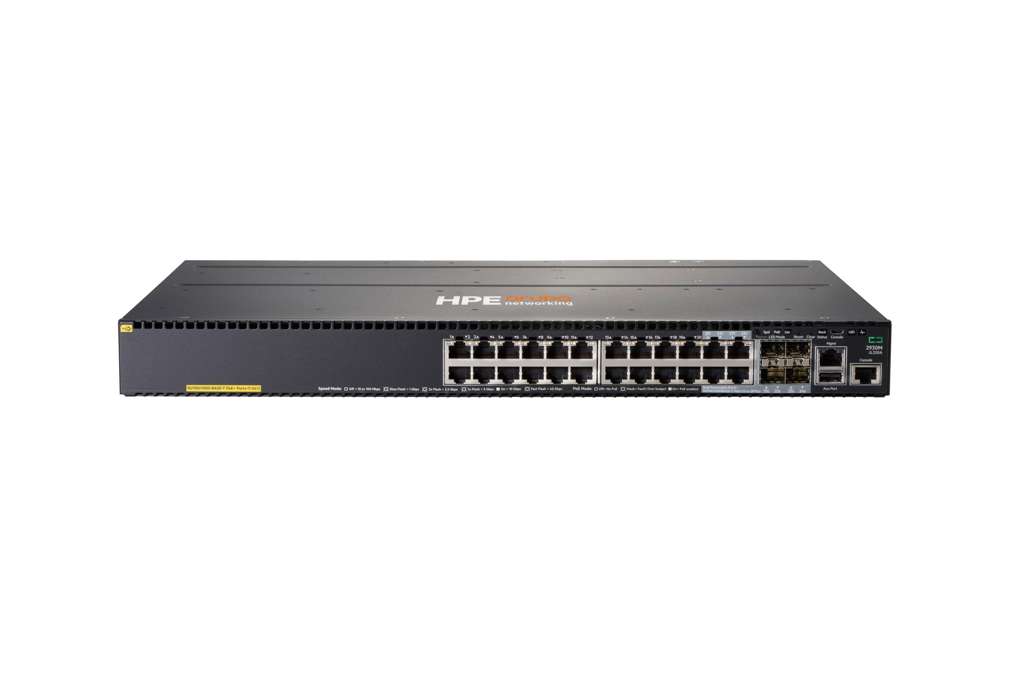 Net Switch 24PORT 1000M Poe+/4SFP 2930M JL320A Aruba By HPE