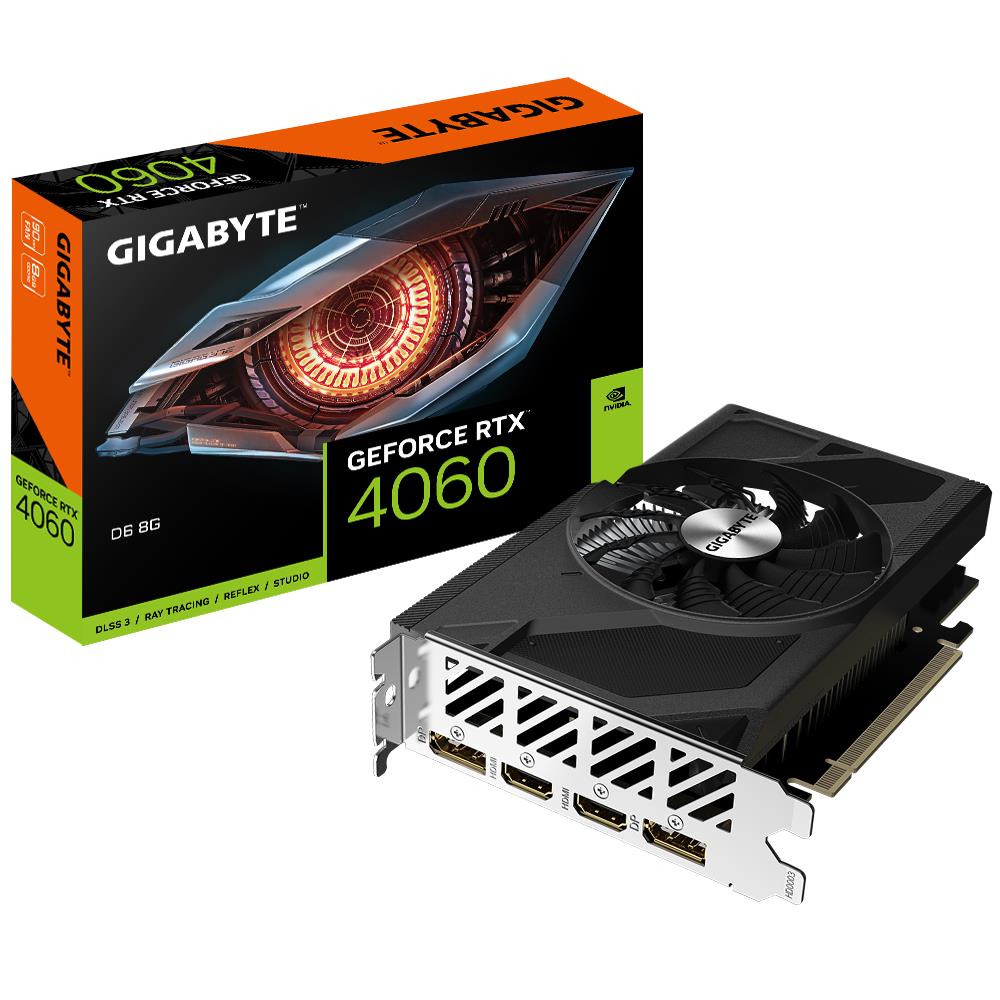 Graphics Card|GIGABYTE|NVIDIA GeForce RTX 4060|8 GB|GDDR6|128 bit|PCIE 4.0 16x|Dual Slot Fansink|2xHDMI|2xDisplayPort|GV-N4060D6-8GD