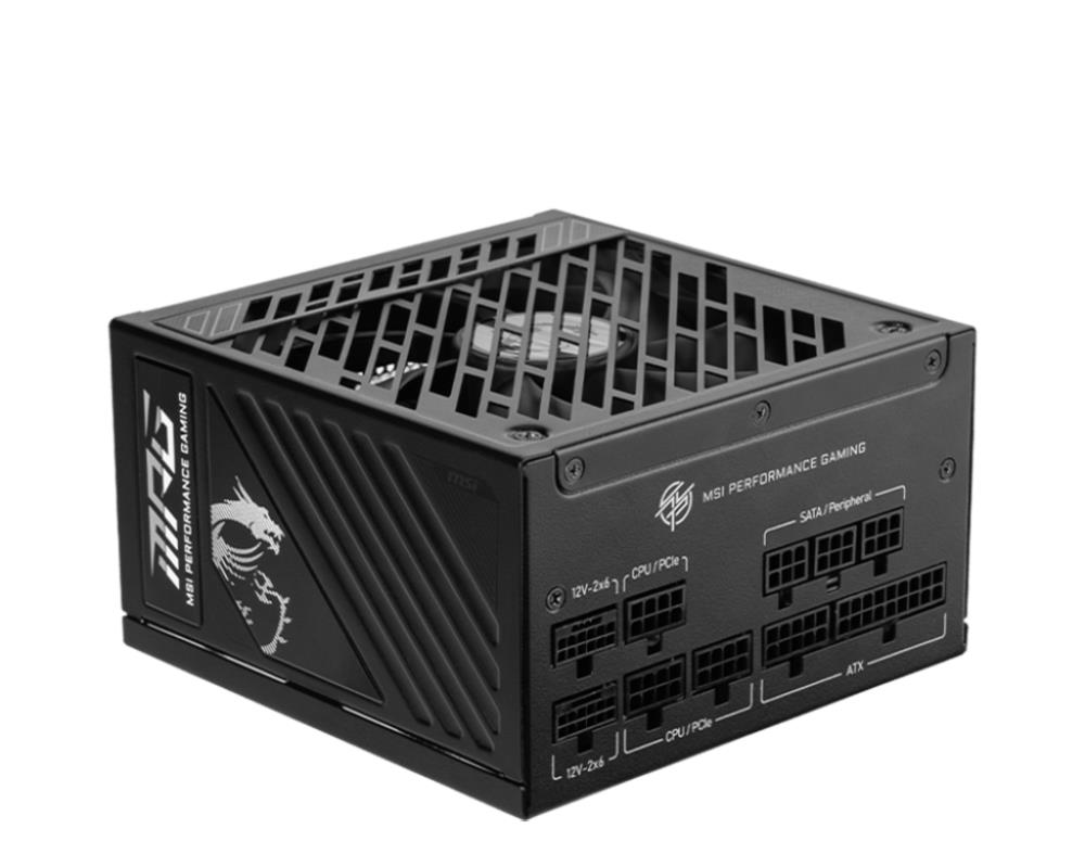 MSI MPG A1000GS PCIE5 1000 Watts Efficiency 80 PLUS GOLD MPG...