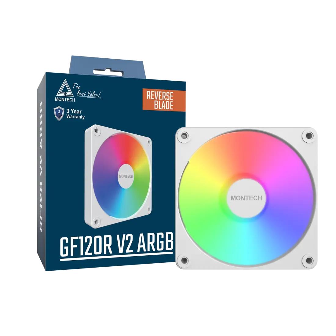 Корпусний вентилятор 120MM GF120R V2 ARGB PWM (W) MONTECH на малюнкі №4