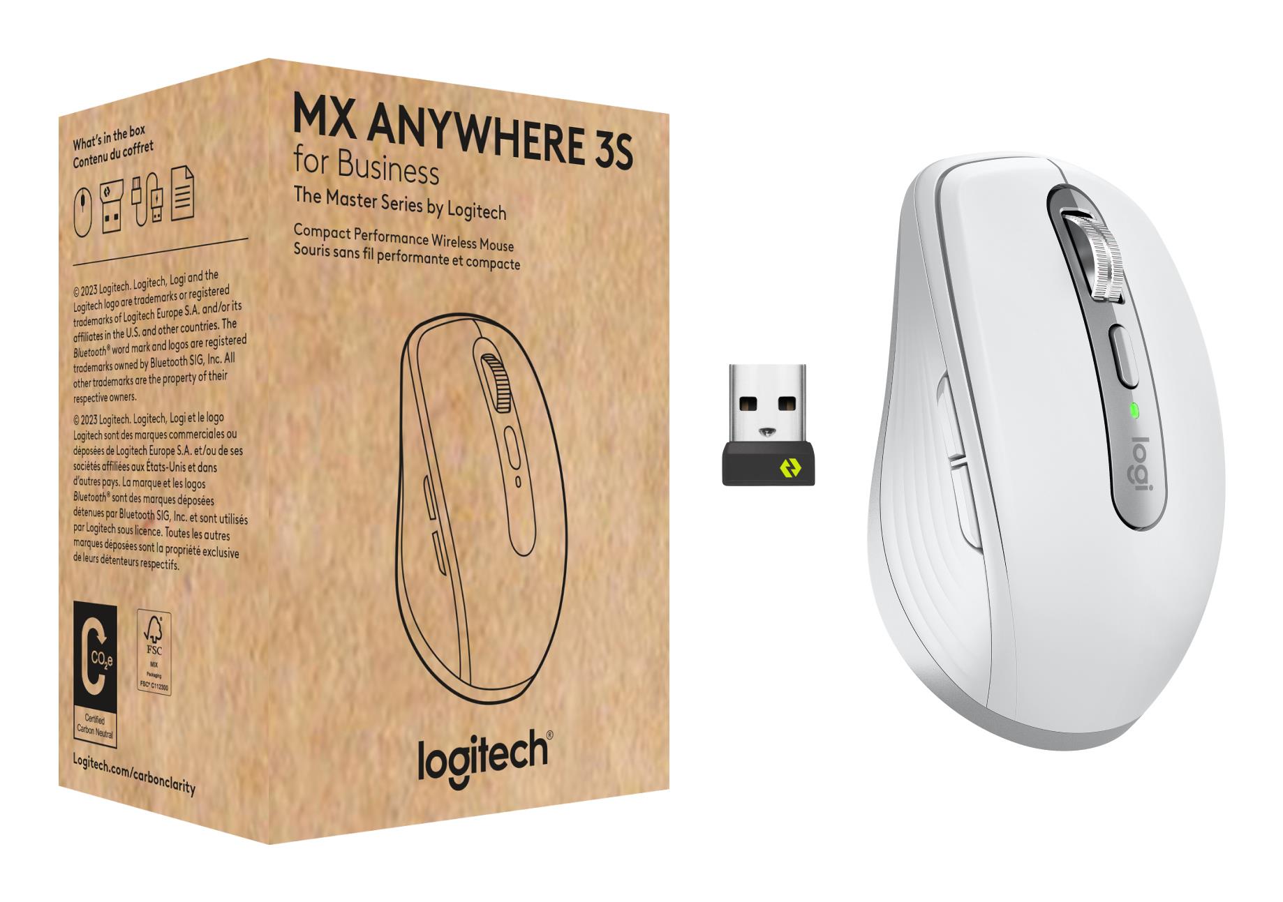 Миша бездротова Logitech MX Anywhere 3S Pale Grey (910-006959) на малюнкі №1